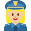 Polizistin: mittelhelle Hautfarbe-Emoji auf X / Twitter