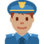 Man Police Officer: Medium Skin Tone emoji on X / Twitter