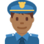 Emoji Policier : peau mate sur X / Twitter