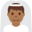 Man with Veil: Medium-Dark Skin Tone emoji on X / Twitter