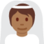 Emoji Persona con velo: carnagione abbastanza scura su X / Twitter