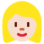 Woman: Light Skin Tone, Blond Hair emoji on X / Twitter
