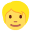 Emoji Persona bionda su X / Twitter