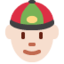 Person with Skullcap: Light Skin Tone emoji on X / Twitter