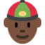 Person with Skullcap: Dark Skin Tone emoji on X / Twitter