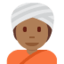 Person Wearing Turban: Medium-Dark Skin Tone emoji on X / Twitter