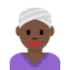 Woman Wearing Turban: Dark Skin Tone emoji on X / Twitter