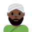 Emoji Uomo con turbante: carnagione scura su X / Twitter