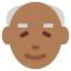 Emoji Uomo anziano: carnagione abbastanza scura su X / Twitter