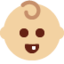 Emoji Neonato: carnagione abbastanza chiara su X / Twitter