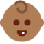 Emoji Bayi: ton kulit sederhana gelap pada X / Twitter