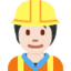 Emoji Pekerja pembinaan: ton kulit cerah pada X / Twitter