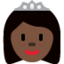 Prinzessin: dunkle Hautfarbe-Emoji auf X / Twitter