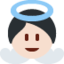 Baby Angel: Light Skin Tone emoji on X / Twitter