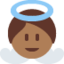 Emoji Angioletto: carnagione abbastanza scura su X / Twitter