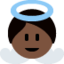 Baby Angel: Dark Skin Tone emoji on X / Twitter