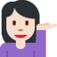 Emoji Perempuan menadah tangan: ton kulit cerah pada X / Twitter