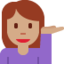 Woman Tipping Hand: Medium Skin Tone emoji on X / Twitter