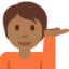 Person Tipping Hand: Medium-Dark Skin Tone emoji on X / Twitter