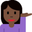 Woman Tipping Hand: Dark Skin Tone emoji on X / Twitter