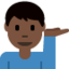 Man Tipping Hand: Dark Skin Tone emoji on X / Twitter