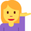 Woman Tipping Hand emoji on X / Twitter