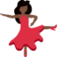 Emoji Donna che balla: carnagione scura su X / Twitter