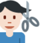 Man Getting Haircut: Light Skin Tone emoji on X / Twitter