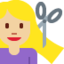 Woman Getting Haircut: Medium-Light Skin Tone emoji on X / Twitter