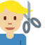 Man Getting Haircut: Medium-Light Skin Tone emoji on X / Twitter