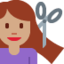 Woman Getting Haircut: Medium Skin Tone emoji on X / Twitter