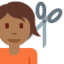 Emoji Taglio di capelli: carnagione abbastanza scura su X / Twitter