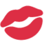 Kussabdruck-Emoji auf X / Twitter