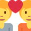 Emoji Pasangan dengan simbol hati pada X / Twitter