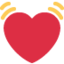 X / Twitter üzerinde Çarpan kalp emojisi