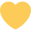 Yellow Heart emoji on X / Twitter
