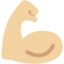 Flexed Biceps: Medium-Light Skin Tone emoji on X / Twitter