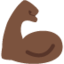 Flexed Biceps: Dark Skin Tone emoji on X / Twitter