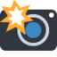 Fotoapparat mit Blitz-Emoji auf X / Twitter