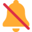 Emoji Campana sbarrata su X / Twitter