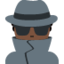 Emoji Investigatore: carnagione scura su X / Twitter