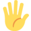 Hand with Fingers Splayed emoji on X / Twitter
