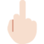 Emoji Jari hantu: ton kulit cerah pada X / Twitter