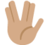 Vulcan Salute: Medium Skin Tone emoji on X / Twitter