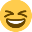 Grinning Squinting Face emoji on X / Twitter