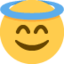 Smiling Face with Halo emoji on X / Twitter