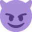 Smiling Face with Horns emoji on X / Twitter