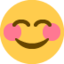 Smiling Face with Smiling Eyes emoji on X / Twitter