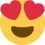 Smiling Face with Heart-Eyes emoji on X / Twitter