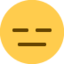 Ausdrucksloses Gesicht-Emoji auf X / Twitter